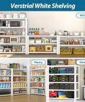 Beefy 5 Tier Metal Closet Shelving Unit With 36W 16D 72H Dimensions Industrial Steel Frame Thick FSC Certified Wood Shelves That Stay Flat Breathable And Warp Resistant Storage Organizer For Home Or Garage in kitchen, pantry, and garage