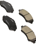 Front view of Bosch BC1327 QuietCast ceramic front brake pad set (4 pads)