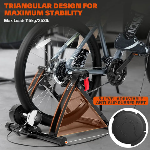 6 Level Magnetic Bike Trainer With Adjustable Resistance For Indoor Cycling Fits 26-28 Inch And 700C Wheels close-up