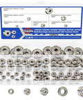 74 Piece Ball Bearing Assortment Kit Featuring Six Essential Sizes For Smooth 3D Printer Assembly with carbon steel bearings.