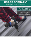 Usage of Heavy Duty Hex Head Self Drilling Screws Assortment Kit 110 Piece Stainless Steel Sheet Metal Fasteners on metal roofing.