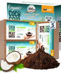 High Expansion Coco Coir Bricks 5 Pack 650g Each Peat Free Coconut Coir Low EC And pH Balanced Washed And Buffered