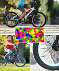 210 Pcs Bike Wheel Spokes Beads Set For Kids - Colorful Plastic Clip Beads In Star, Heart, Ball Shapes on kids' bikes