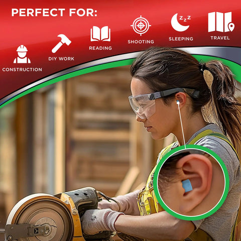 Xtreme Protection Series Ear Plugs 56 Pairs Disposable Foam NRR 32 Noise Reduction for Construction and Work