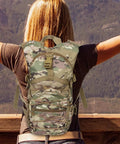 Lightweight Hiking Backpack For Men With Large Capacity And Multiple Compartments, Oxford Cloth Rucksack on person outdoors