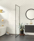Gold 4 Inch Center Set Bathroom Faucet With Pop Up Drain, modern bathroom view with brushed gold fixtures and white tiles