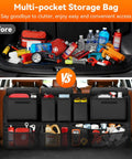 Ultimate SUV Trunk Organizer With 10 Pockets Massive Capacity Car Storage Keeps Gear Neat Waterproof Backseat Hanging Bag installed