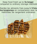 Custom Length Vacuum Sealer Bags Multipack Of 5 Count Rolls For Airtight Food Storage And Sous Vide keeping grilled chicken fresh