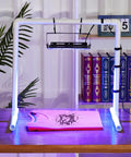 50W LED UV Screen Printing Exposure Light Kit With PVC Lamp Stand, Two S Shaped Hooks, And Six Cable Ties on a table