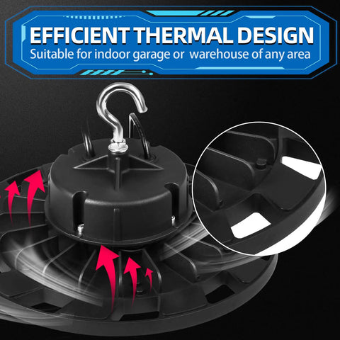 Efficient thermal design of 240W LED High Bay Light With 35000 Lumens Daylight Output IP65 Waterproof Warehouse Shop Light