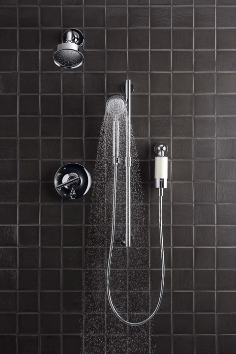 Shower Filter System For Hand Showers, Chlorine And Odor Reduction, Skin And Hair Friendly Water, Polished Chrome Finish