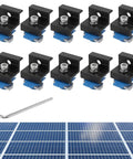 10 Piece Solar Panel End Clamps Mounting Kit For Unistrut And Aluminum Rails 30mm And 35mm With Nuts Bolts And Wrench Easy