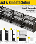 Beefy 49 Inch Wall Mount Power Tool Organizer With 620 Pound Capacity assembly diagram with components labeled for setup.