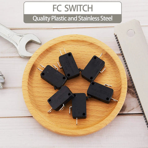 6 Pack Microwave Oven Door Switch Replacement Kit For W10269458 W10727360 W10269460 SZM-V16-FC-61 62 63 on wooden plate