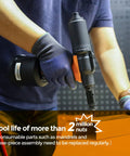Heavy Duty Pneumatic Rivet Nut Tool Trade Grade Air Riveter setting kit held by person, used for M3 to M12 threaded inserts.