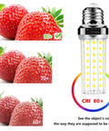 LED Corn Bulb 150W Equivalent 2500 Lumens 6500K Cool Daylight White Non Dimmable E26/E27 Base CRI 80+ color chart