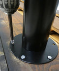 Adjustable 2 Inch Diameter Steel Desk And Table Legs Black Built To Last 27 And A Half Inch To 43 Inch With 5 Inch Plate Mount And Screws Included