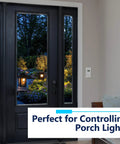 Programmable Digital Timer Switch For Lights, Fans, And Motors With Simple Setup, 7 Day Scheduling And 18 On Off Settings shown installed indoors