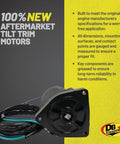 Tilt Trim Motor Replacement For Yamaha 150HP Outboard Fits F150 Series Including F150JA F150JB F150LA F150LB F150TJR F150TLR 2011-2018 63P-43880-01-01 12V Unit With Shaft And Wiring Harness Plug-And-Play Ready aftermarket tilt trim motor DB Electrical branding