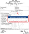 Certificate of Conformance for Heavy Duty Commercial Platform Scale With Lb Kg Switchable Dial, Ntep Legal For Trade.