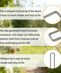 All In One Garden Stake Staples Kit With 100 6 Inch U Shaped Staples showing galvanized steel features