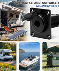 Wall Socket Pass Through Kit For Starlink Gen3 Gen4 Aluminum IP68 Waterproof RJ45 CAT6 outdoor use in RV, boat, and battery box.