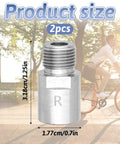 Heavy Duty Bike Pedal Extenders 1 Pair Steel Bicycle Pedal Adapters Extend 20mm size comparison on outdoor background
