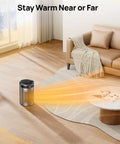 Indoor Portable Ceramic Space Heater With Thermostat Remote 1-12 Hour Timer Eco Mode 1500W PTC Fast Heating in living room