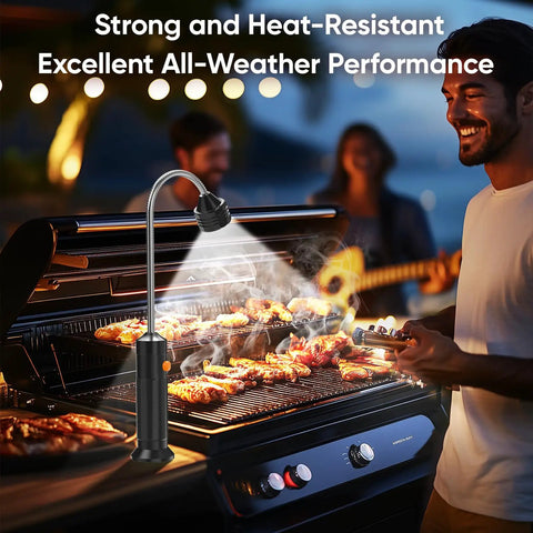 Magnetic LED Grill Light For Outdoor Barbecues And Smoker Accessories, bright hands free BBQ illumination, grilling at night