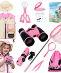 Girls Outdoor Explorer Kit With Bug Catcher Gear For Backyard Adventures, Includes Safari Vest And Hat, Binoculars, Magnifying Glass