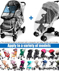 Must-Have All Weather Stroller Rain Cover And Baby Mosquito Net 2-Piece Set Universal Stroller Accessory Waterproof Windproof