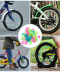 Glow In The Dark Bike Spoke Beads Set For Kids, 144 Colorful Plastic Round Beads on children’s bicycles