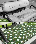 Hella Comfy Golf Cart Seat Covers Smooth Daily Ride Towel Blanket For Universal Two Seater Non Slip Durable Fabric Easy Wash transformed golf cart seat before and after