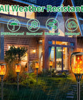Solar Torch Lights With Flickering Flame For Outdoor Garden Yard And Patio 43 Inch Tall Waterproof Landscape Path Lighting