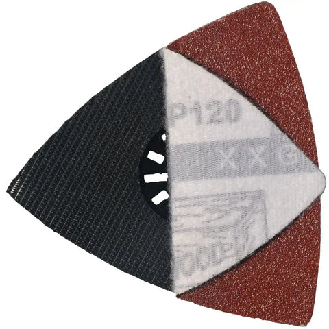 100 Pack 120 Grit Triangular Sandpaper For 3.5 Inch Oscillating Multi Tool Sanding Pads Hook And Loop Backing 90mm Triangle Sheets Pro Grade For Woodworking And DIY Projects