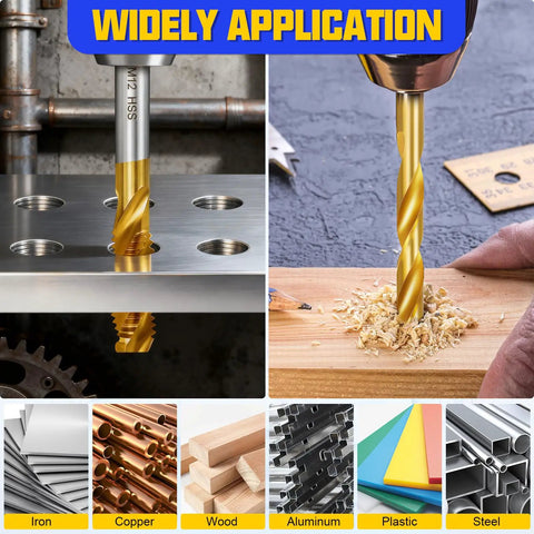 Wide application of Adjustable Metric Tap And Die Set 21 Pc With 2 Tap Wrenches HSS Drill And Tap Kit on metal and wood surfaces