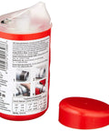Pipe Sealing Thread Cord For Quick Water And Gas Leak Fix, 150 Meter Roll, red container with cap off, usage instructions visible