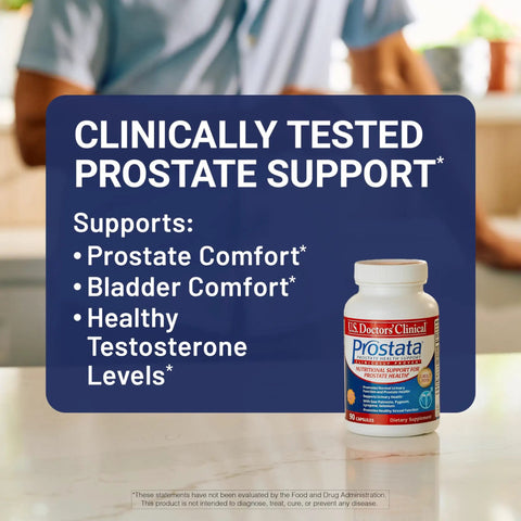 Clinically Proven Prostate Support for Men With Urinary Tract and Bladder Comfort, Saw Palmetto, Vitamin E, Pumpkin Seed, 90 capsules.