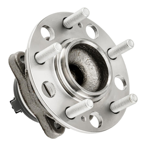 Beefed Up Rear Wheel Hub Bearing Assembly 512553 With ABS Fits 2015 2019 Sonata, 2016 2020 Optima, 5-lug hub close-up view