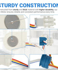 Evaporator Fan Motor Replacement For GE Hotpoint Refrigerators Plug And Play Direct Fit AP4438809 WR60X10224 components highlighted