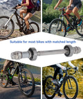 Must Have Front And Rear Bicycle Axle Set With Quick Release Levers For Mountain And Road Bikes, durable alloy build