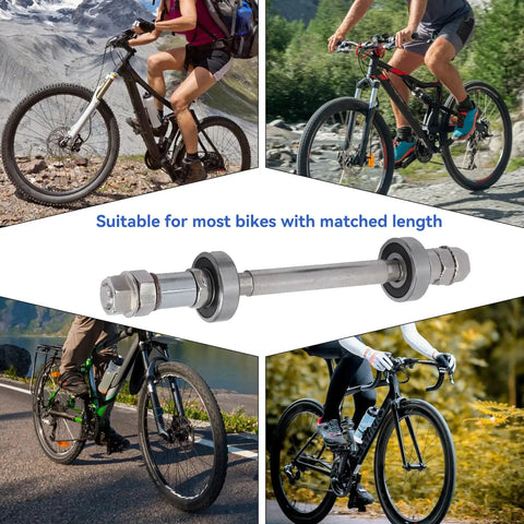 Must Have Front And Rear Bicycle Axle Set With Quick Release Levers For Mountain And Road Bikes, durable alloy build