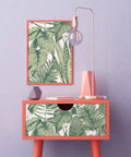 Jungle Green Tropical Peel And Stick Wallpaper Removable Self Adhesive Wall Covering For Easy DIY Decor 20.5 In X 16.5 Ft Made