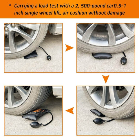 Three Piece Pro Grade Air Wedge Bag Kit With Pump And Alignment Tool Heavy Duty Inflatable Wedges for auto maintenance