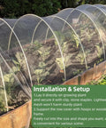 Raised Bed Garden Netting 10 Ft By 33 Ft Ultra Fine Mesh Mosquito Barrier For Pests covering raised plant bed with hoops