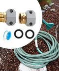 Ultimate Garden Hose Repair Kit Fixes 3/4 And 5/8 Inch Leaks Fast With Heavy Duty Aluminum Couplings And Zinc Clamps For A Smooth Outdoor Workflow That Lasts A Long Time Without Drips Or Hassles. garden hose repair kit with aluminum couplings, zinc clamps, seals and washers