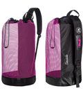 Seaside Pro Mesh Bag For Snorkeling And Beach Adventures, pink durable polyester mesh with thick tarpaulin bottom, single padded sling strap