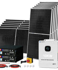 Off Grid Solar System Kit For Home With 2340W Solar Array, 10kW Inverter, And Two 48V 100Ah Lithium Batteries, ideal for backup power