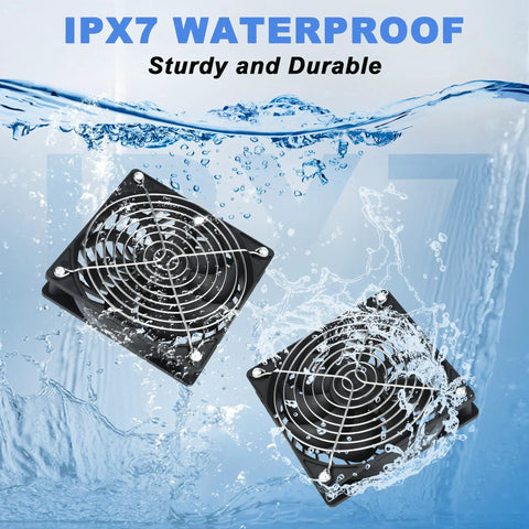 Solar Powered 30W Dual Exhaust Solar Fan With IPX7 Waterproof Blades For Chicken Coops, Greenhouses, Sheds And Pet Houses, Real Workhorse With High Efficiency Monocrystalline Panel Delivers Strong Airflow In Any Sunlight