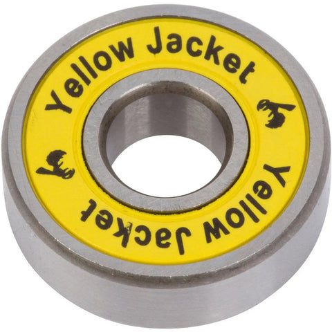 Yellow Jacket bearing from Premium Inline Skate Bearings 608 ABEC 9 Pack Of 16 For Slick Fast Spins On Roller And Inline Skates High Precision Stainless Steel Cages Low Friction Lubricated Build Dialed In Performance For Pros And Weekend Warriors.
